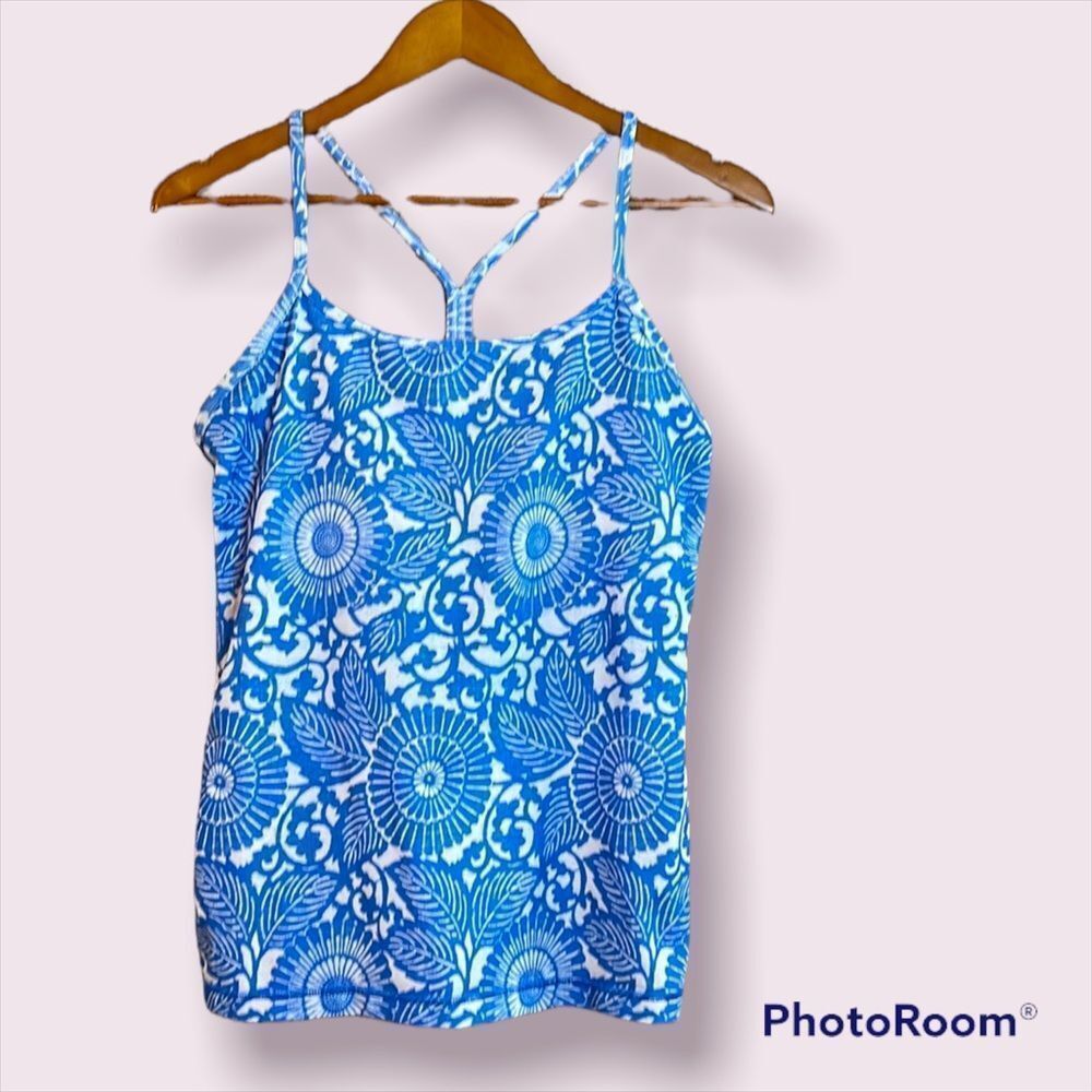 lululemon athletica Vibrant Blue Patterned Tank Top